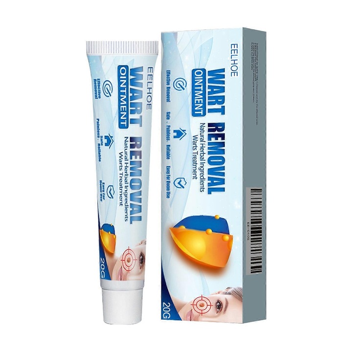 EELHOE szemölcseltávolító krém, 20g, arcra, kézre, lábra