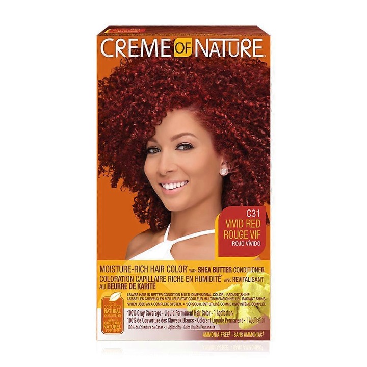 Hajbalzsam, élénkpiros, mangóolajjal, shea vajjal, ammónia nélkül, 100%-os őszhajfedés