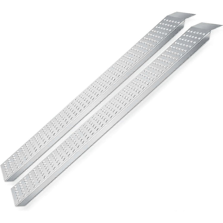 Horganyzott acélból készült mobil rámpák, 2 darabos készlet, teherbírás 400 kg, csúszásmentes felület, 160x23,5x4cm