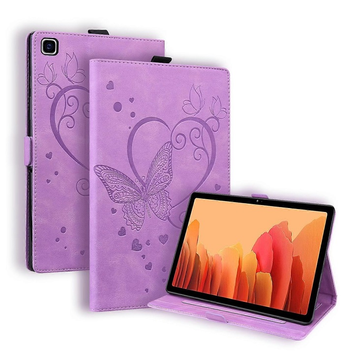 Husa tableta pentru Samsung Galaxy Tab A7 10.4 (2020), protectie durabila, design suport, violet