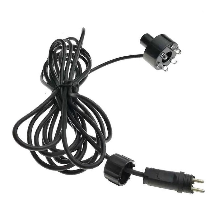 RGB 6 LED подводна светлина, черна, 12V, за фонтани и басейни