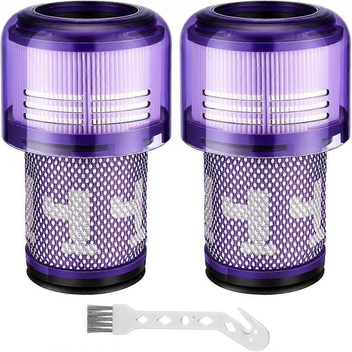 Filtru de schimb pentru aspirator Dyson V12 Slim, set de 2 bucati, reutilizabil, imbunatatire putere aspiratie