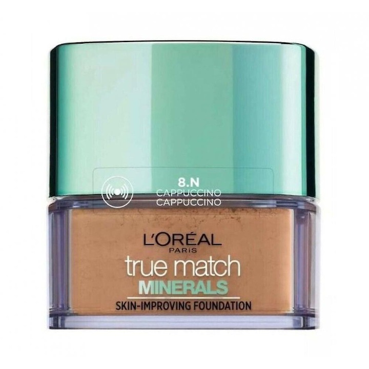 Pudra minerala L'Oreal True Match, nuanta translucenta, formula imbunatatitoare a pielii, 10g