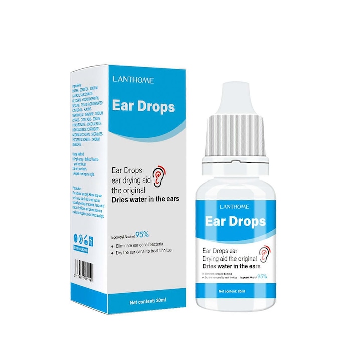 Picaturi pentru urechi pentru inotatori, 20ml, set de 3, solutie de curatare pentru urechi