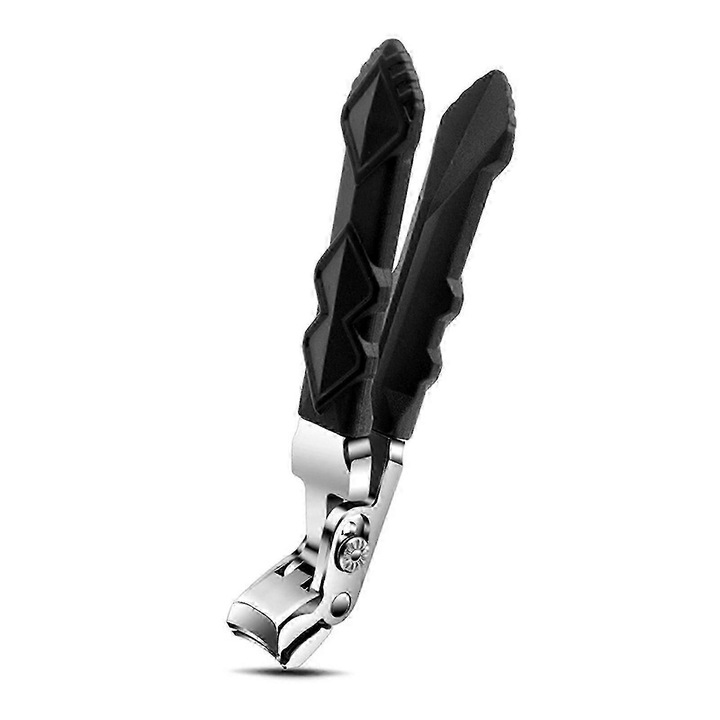 Körömcsipesz, ergonomikus kialakítás, vastag körmökhöz, fekete, 9.7x1.3x2.8cm