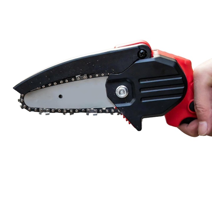 Fierastrau cu lant electric, 4 inch, cu acumulator, usor de utilizat cu o singura mana
