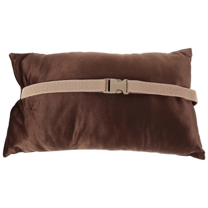 Ágyéki párna székhez, 44x25x13cm, barna