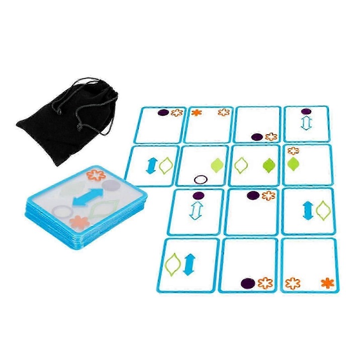 Swish kártyajáték-készlet, 60 darabos, fekete/kék, 6,5x8,8 cm