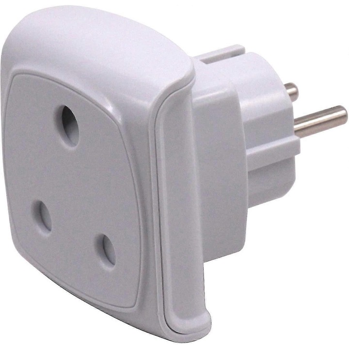 Adaptor priza Africa de Sud-UE, Alb