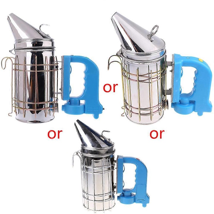 Sprayer de fum electric din otel inoxidabil, unelte apicole, 28.5x23cm, portabil, reincarcabil