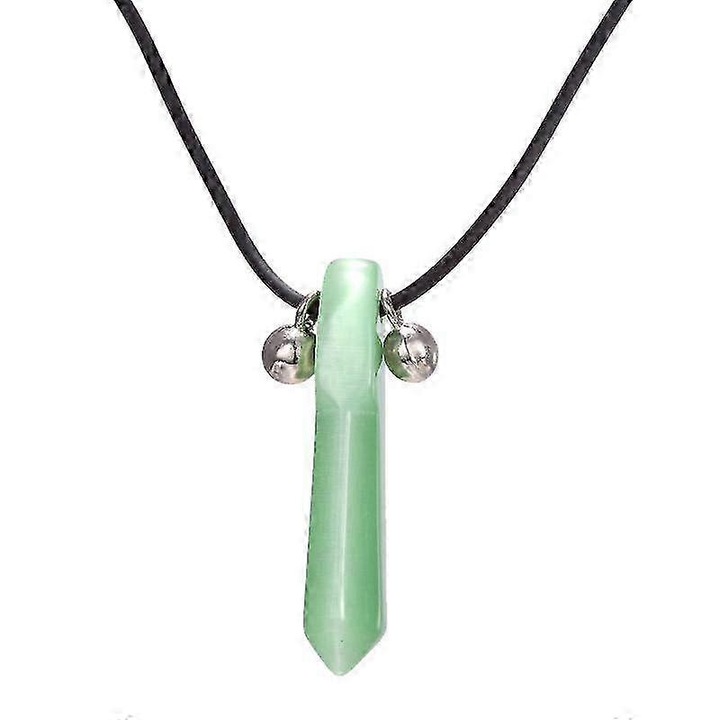 Unisex nyaklánc, Hokage Tsunade Uzumaki modell, zöld medál, 50 cm