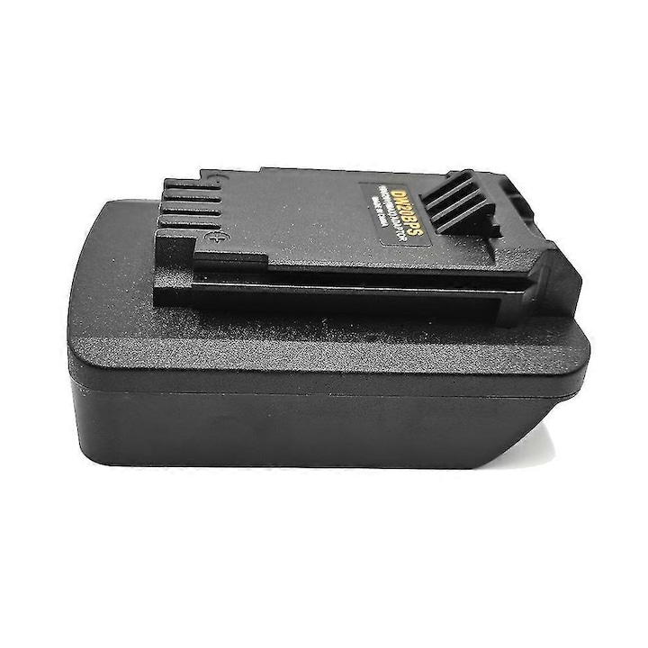 Adapter 18V/20V-os szerszámakkumulátorhoz, Black & Deckerhez, műanyag, fekete