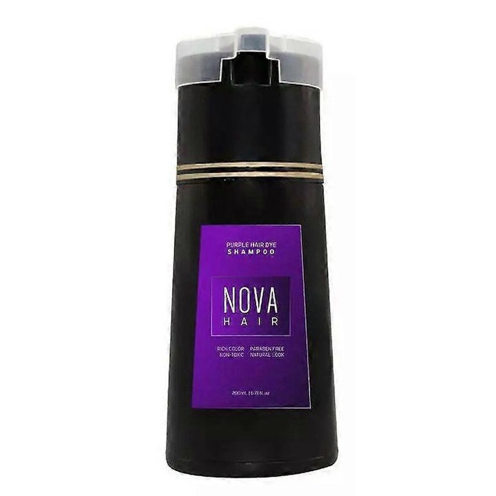 Sampon nuantator, Nova Hair, colorare instantanee, formula vegana, fara amoniac, 200ml, mov