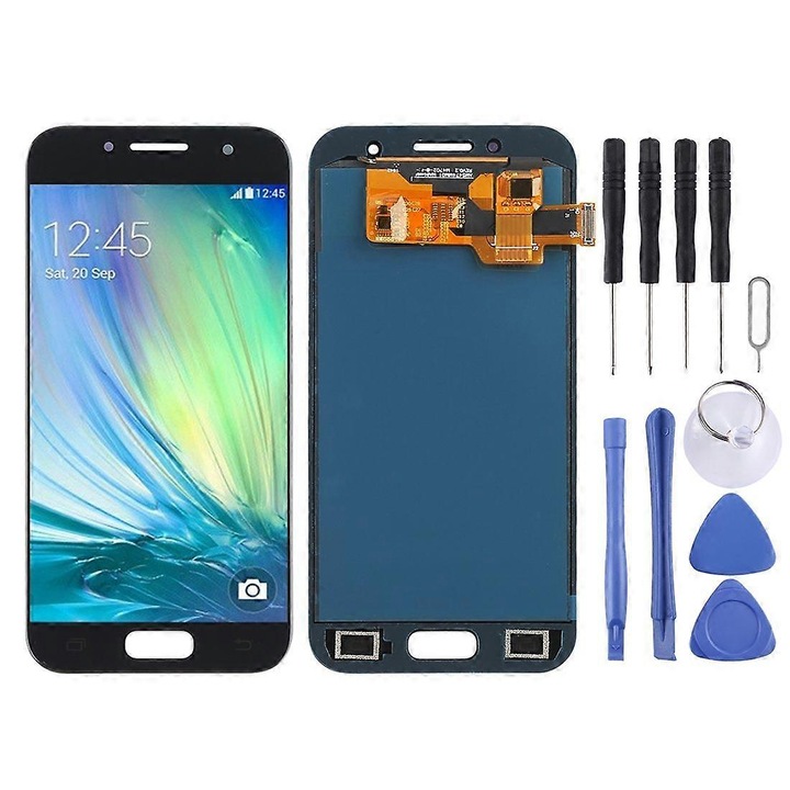 Резервен TFT LCD екран за Samsung Galaxy A3 (2017), комплект, черен