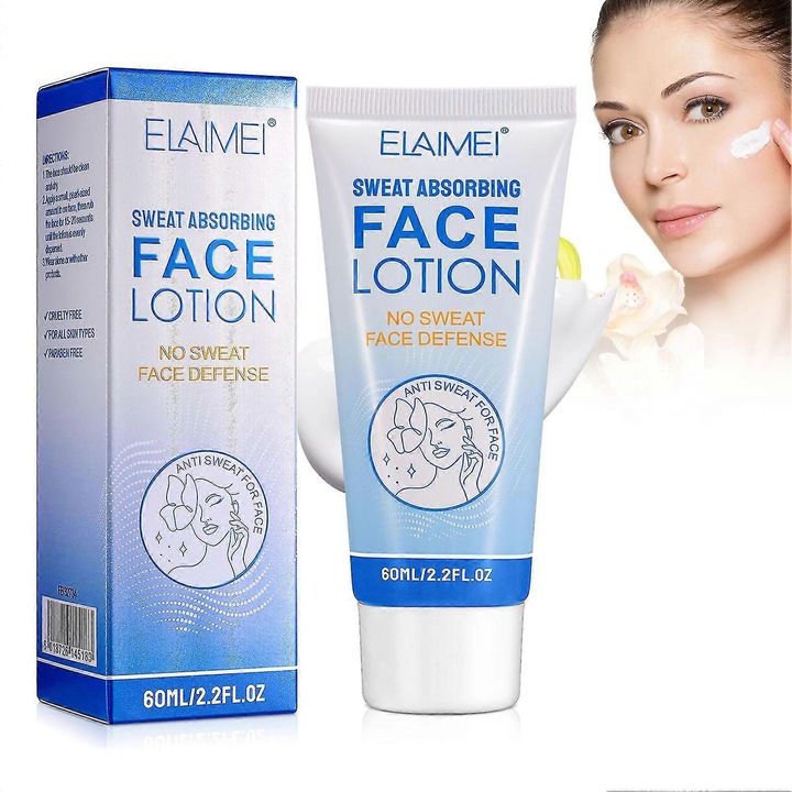 Lotiune antiperspiranta pentru fata 60ml, Elaimei, control eficient al transpiratiei, utilizare versatila, pentru intreaga familie