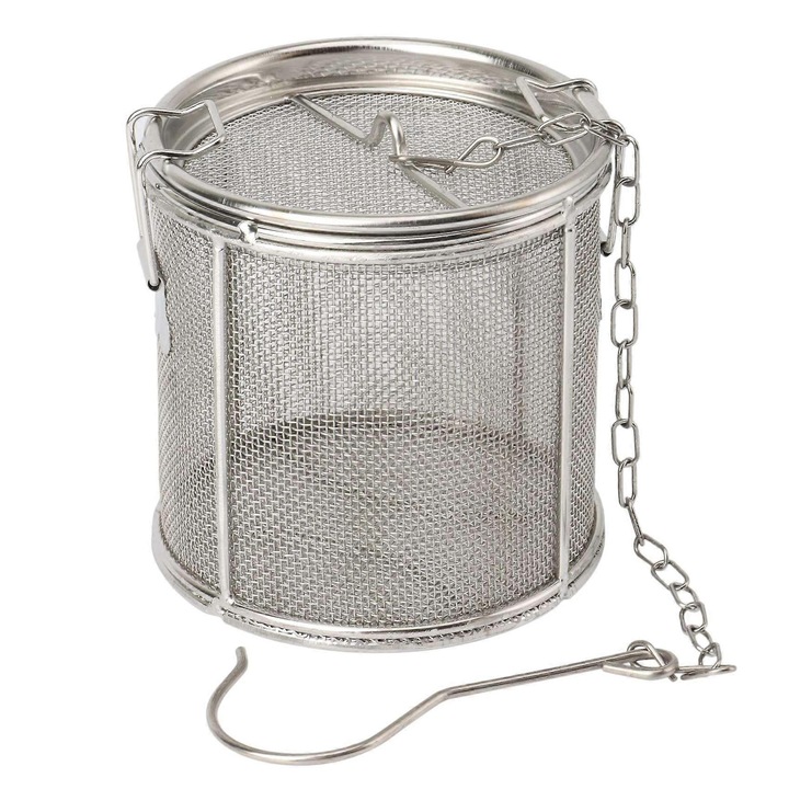 Rozsdamentes acél szűrő, 10x10cm, hálós kivitel