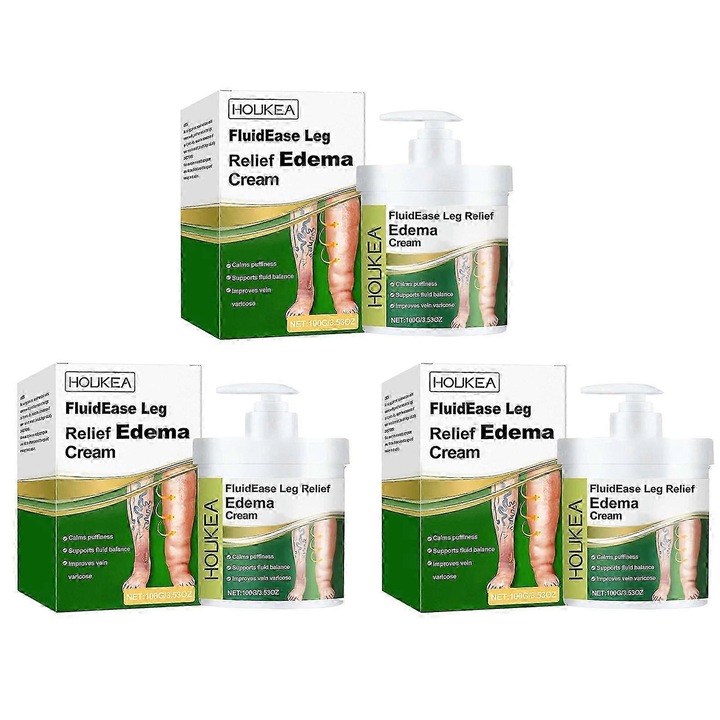 Lábápoló krém, 3 darab, ödéma elleni, csökkenti a duzzanatot, 100g