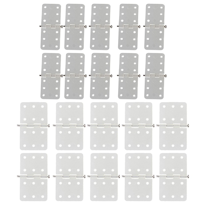 Комплект от 20 панти за RC самолет, 11x25mm и 16x28mm, диаметър на отвора 1mm, сребристи