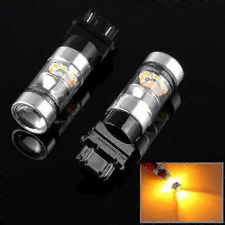 Becuri LED pentru zi T25 3157, 1200 lumeni, set 2 bucati, impermeabil IP67, pentru Jeep Grand Cherokee 2011-2013