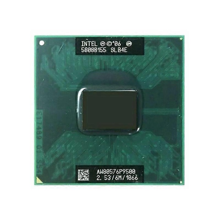 Core 2 Duo P9500 processzor, 2 mag, 2 szál, 2,53 GHz, 6 MB, 25 W TDP