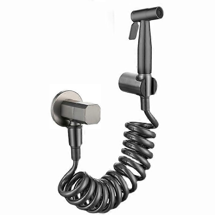Комплект за душ Gunmetal, полиран месинг, 2 части