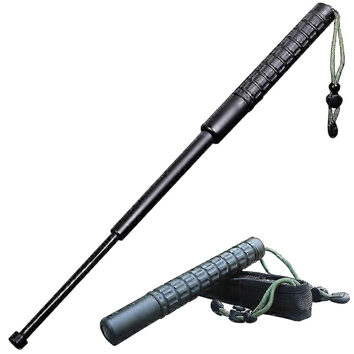 Bat trekking telescopic, 3 sectiuni, autoaparare, 27-64cm, cu husa de transport