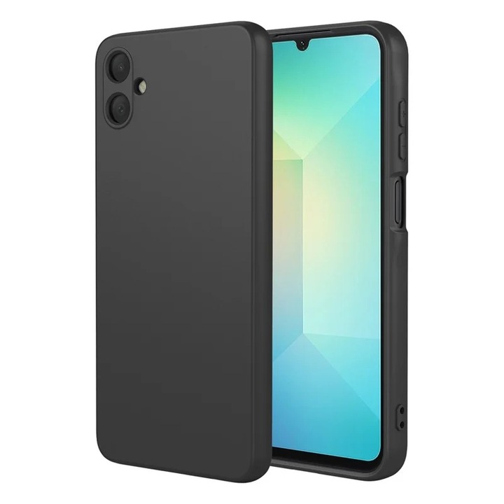 Силиконов калъф Daden® за Samsung Galaxy A07, ултра тънък, подобрена защита, микрофибърна вътрешна част, черен