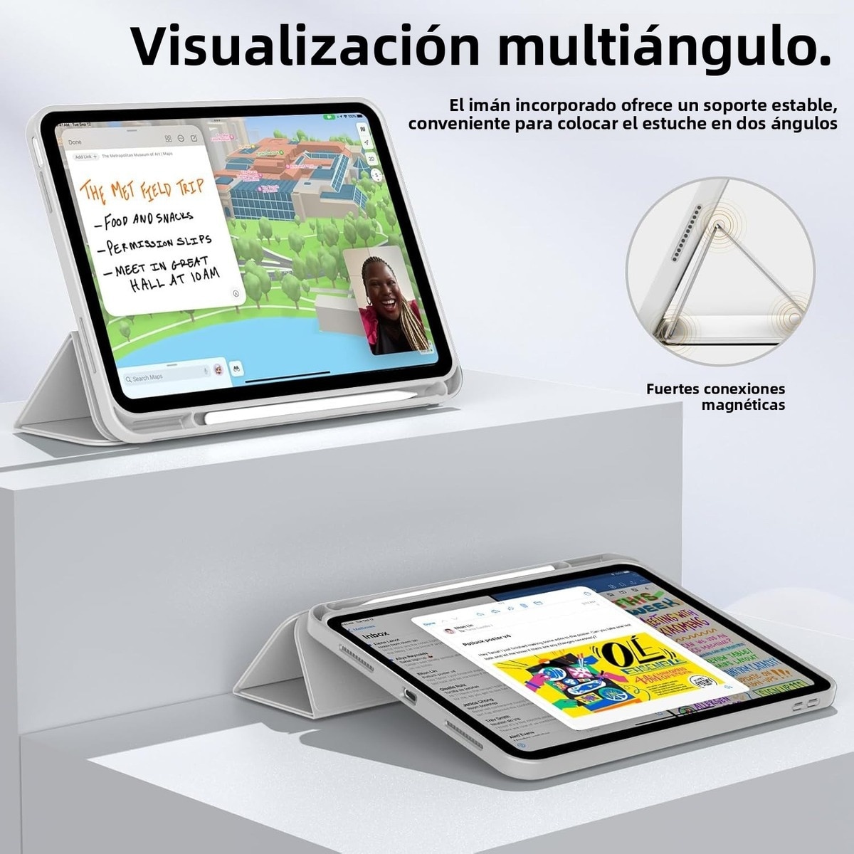 Husa de protectie pentru tableta, potrivita pentru iPad (A16) 11 Generation 11 inch 2025, husa pentru iPad 10th 10, 9 inch 2022, Gri
