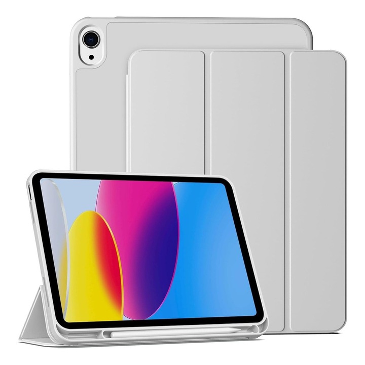 Husa de protectie pentru tableta, potrivita pentru iPad (A16) 11 Generation 11 inch 2025, husa pentru iPad 10th 10, 9 inch 2022, Gri