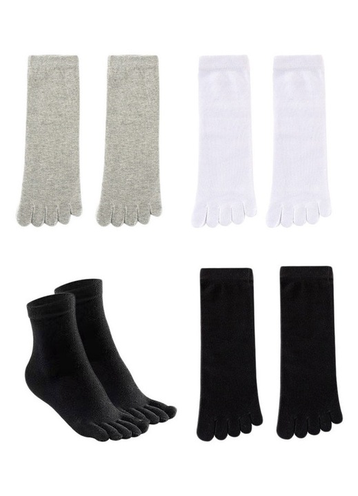 Sosete pentru barbati, Traderplus, 3 perechi, bumbac, cu degete, multicolor