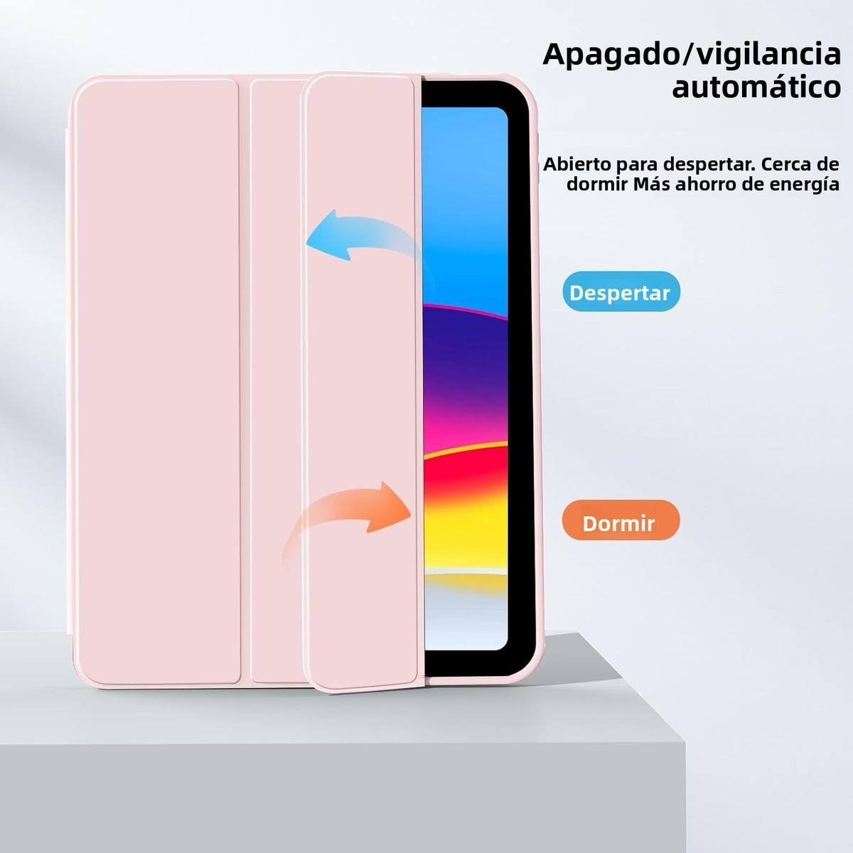 Husa Inteligenta compatibila cu Apple iPad 10th 10.9", Unghiuri Ajustabile, roz