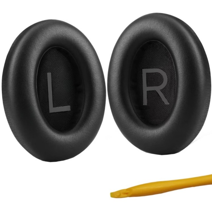 Set 2 Potrivit pentru carcasa burete Pentru Bose 700, Negru, Usor de inlocuit, Portabil, durabil, Confortabil si respirabil, Spuma de memorie de lux