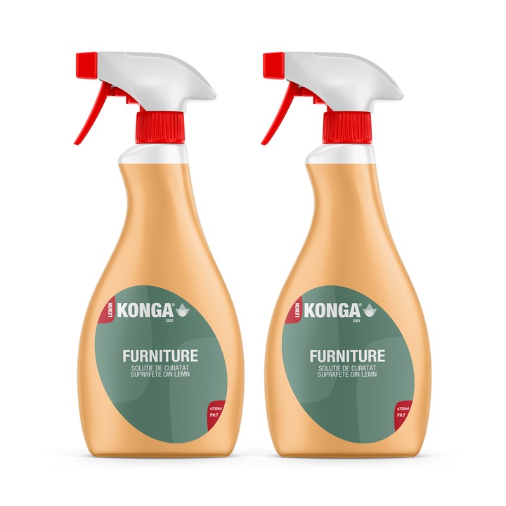 Set - 2 x Solutie curatat mobila, 750ml cu pulverizator