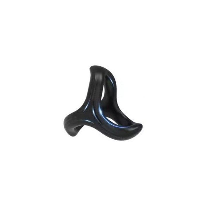 Пръстен за пенис, силикон, черен