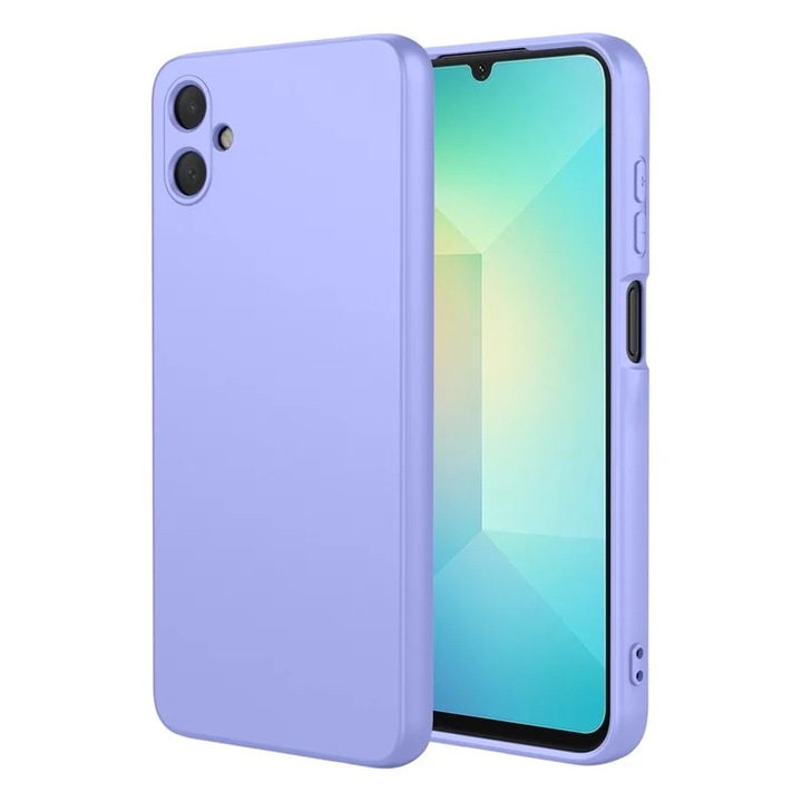 Husa pentru Samsung Galaxy A07 Daden® Silicon Soft, Ultra Slim, Protectie sporita, Interior de microfibra, Mov deschis