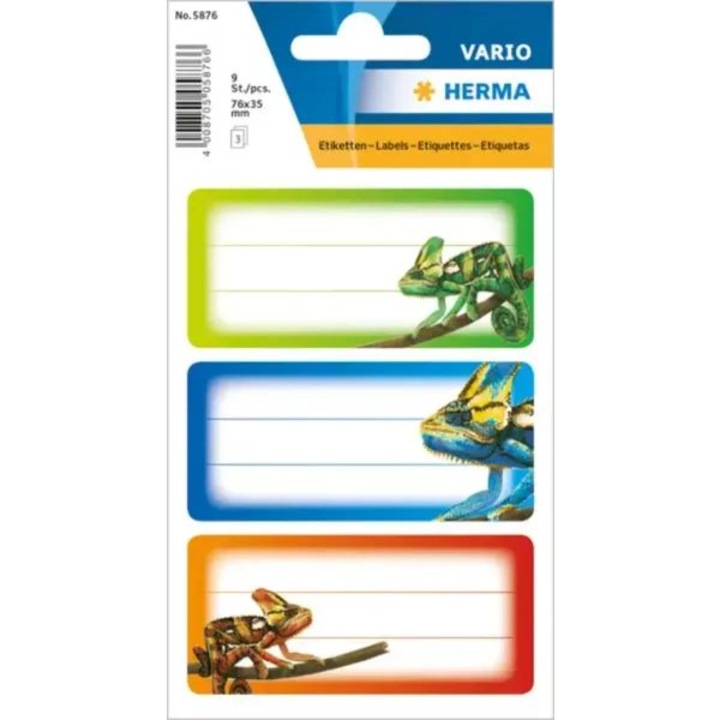 Etichete pentru caiet cu model Gecko Herma 9 bucati