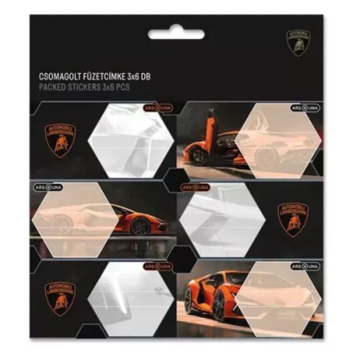 Etichete pentru caiete - Lamborghini: 3 x 6 bucăți