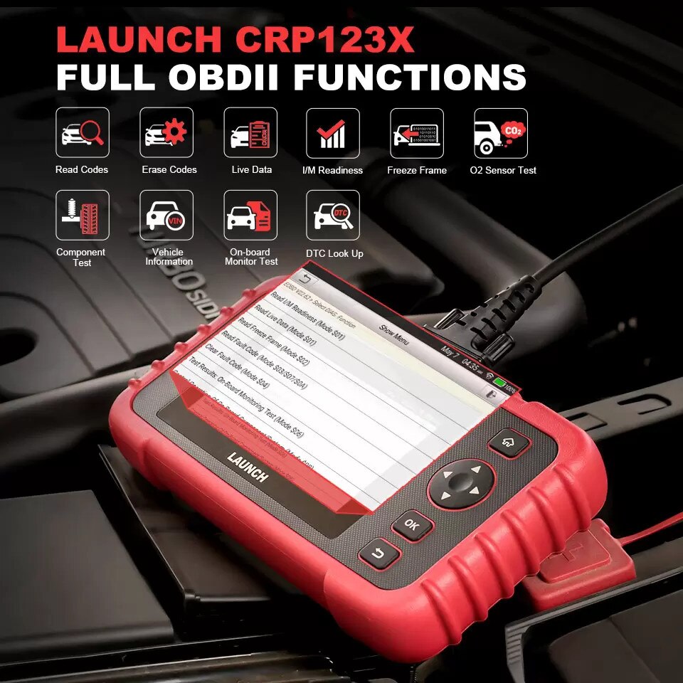 Tester Auto Profesional, Launch CRP123X V2.0, .YNNA®, OBD2, EOBD