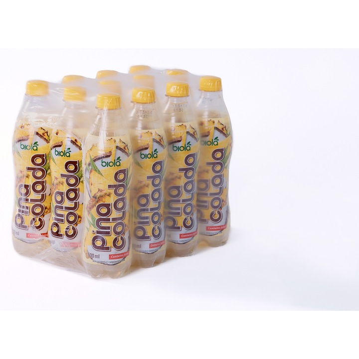 Bautura nealcoolica, cu continut de suc, puternic carbogazoasa Pina Colada’ TM Biola 0.5l