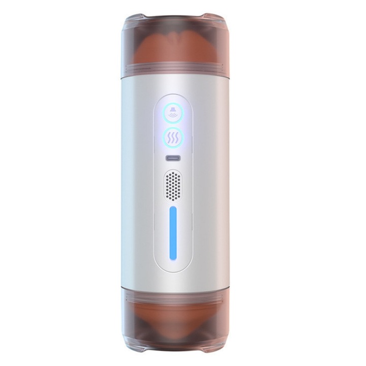 Jucarie sexuala automata, pronuntia limbii, 10 experiente de vibratii, moduri de vibratie si impingere, aspiratie automata a clemei de incalzire, impermeabila, alba