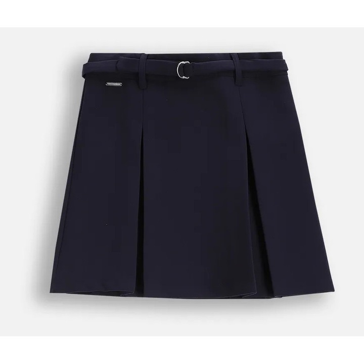 Пола Coccodrillo, тъмносиня, вискоза, с декоративен колан, за момичета