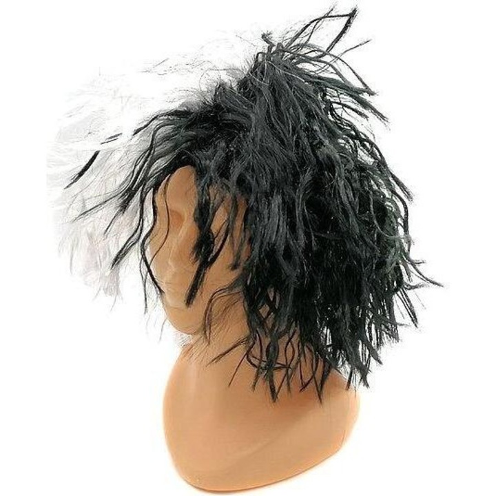 Peruca Adar alb-negru, pentru carnaval