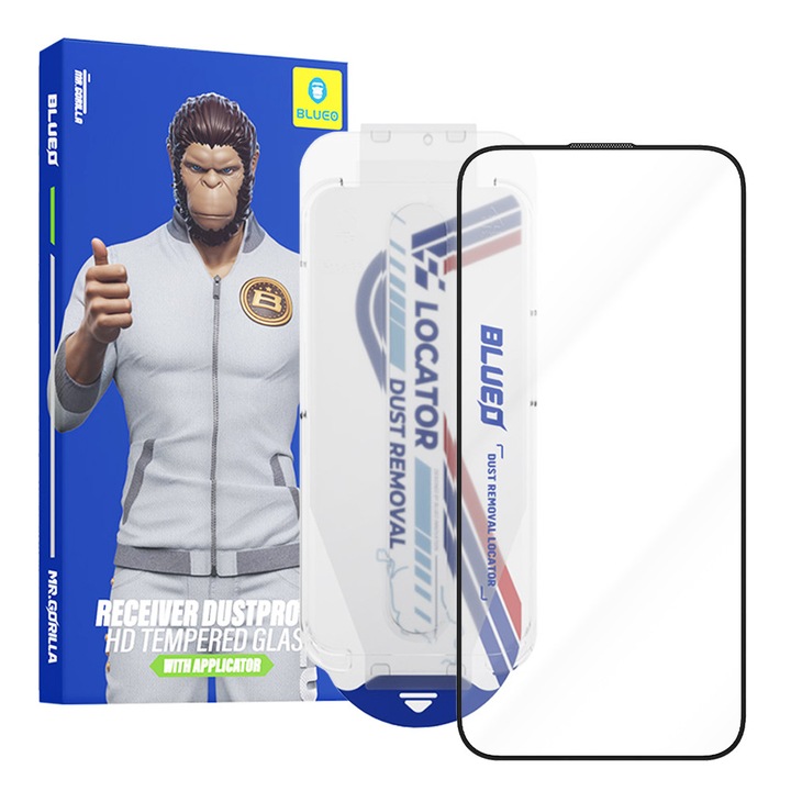 Фолио за телефон Blueo, протектор за екран, TPU, съвместим с iPhone 17 Air, черен