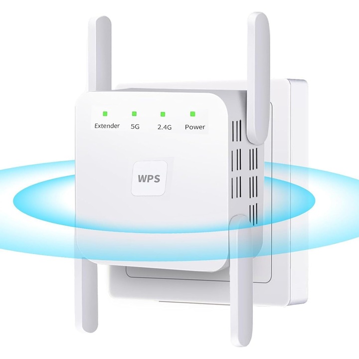 Vezeték nélküli adapter TodyJeyHo, 1200Mbps, 2.4GHz, 4 külső antenna, Ethernet port támogatás