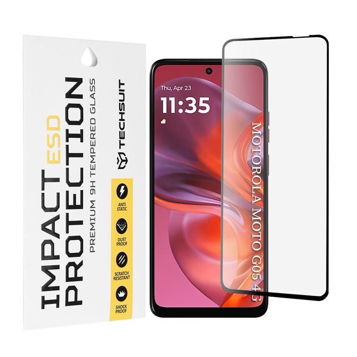 Folie pentru Motorola Moto G05, Full display, Sticla, Danex, Transparenta