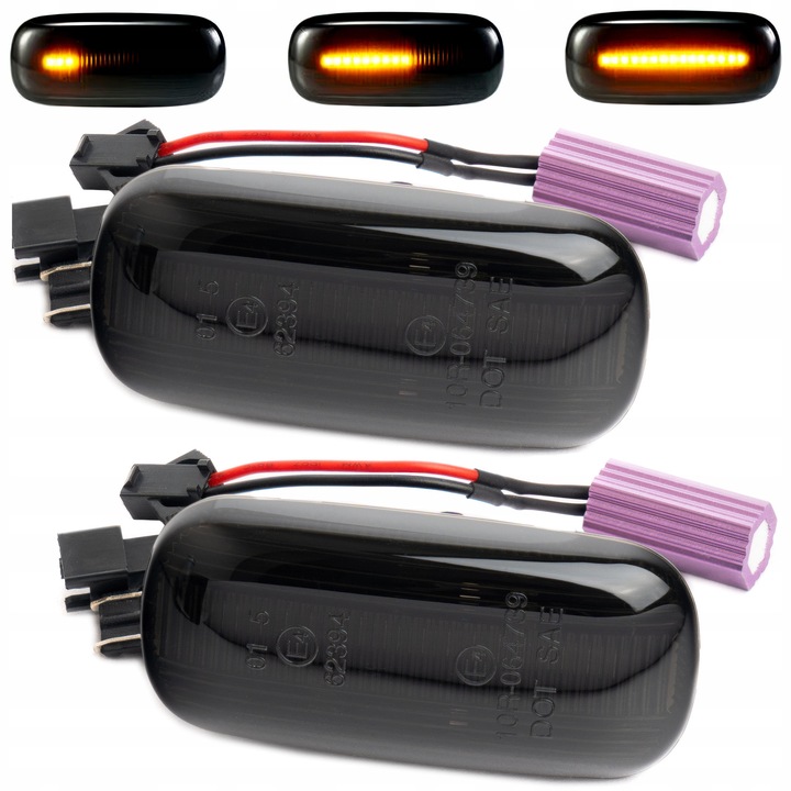 Dinamikus LED irányjelző készlet B + J, Audi, LED technológia a jobb láthatóságért, Dinamikus funkció - Folyékony fény mozgás, Időjárásálló műanyag, 12V tápellátás - Kompatibilis a gyári kábelezéssel