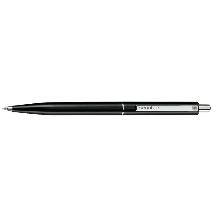 Химикалка с механизъм, Senator, Point Zero, 0.7 mm, пластмаса, черна