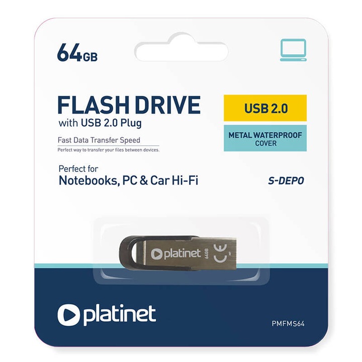 Memorie USB Platinet S-Depo 64GB Gri