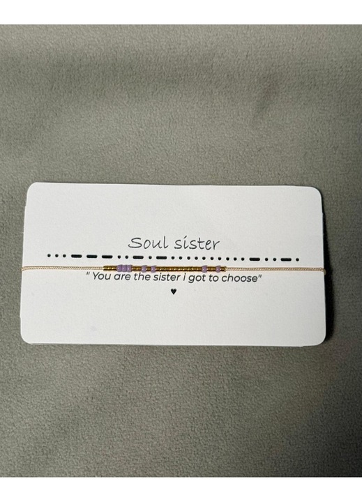 Bratara Cod Morse SOUL SISTER