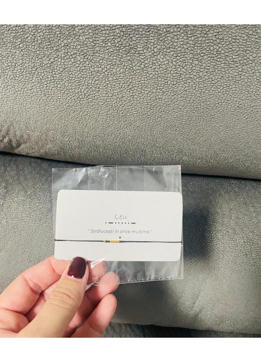 Bratara reglabila cod Morse Zodia Leu